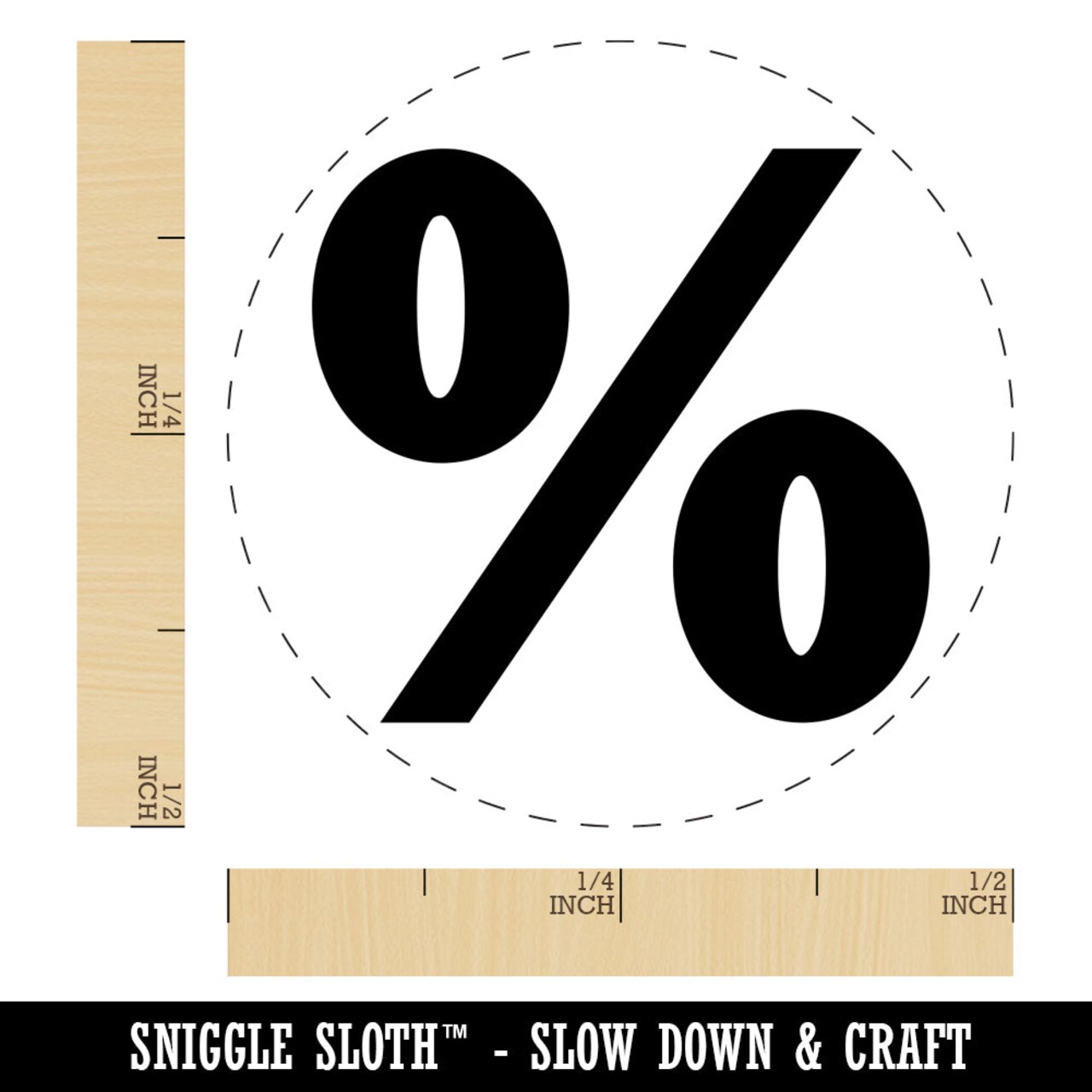 Percent Symbol Self-Inking Rubber Stamp for Stamping Crafting Planners